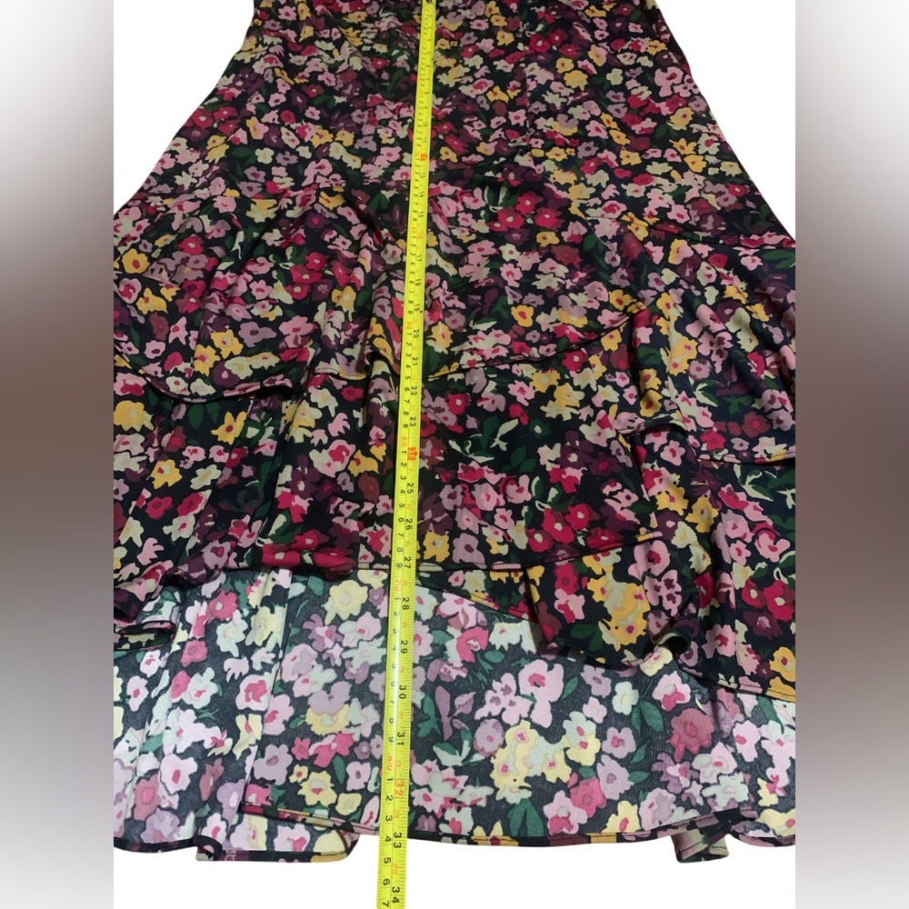 Lauren Ralph Lauren Black Label Women Multicolor Floral High Low Wrap Dress NWOT - Picture 15 of 16